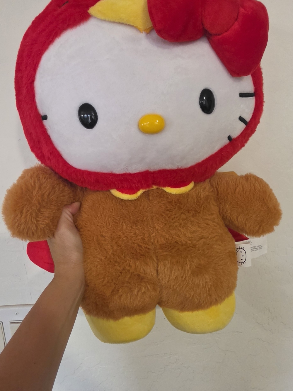 Big 20x14 Hello Kitty Plush - Red, White, Brown with Yellow Accents